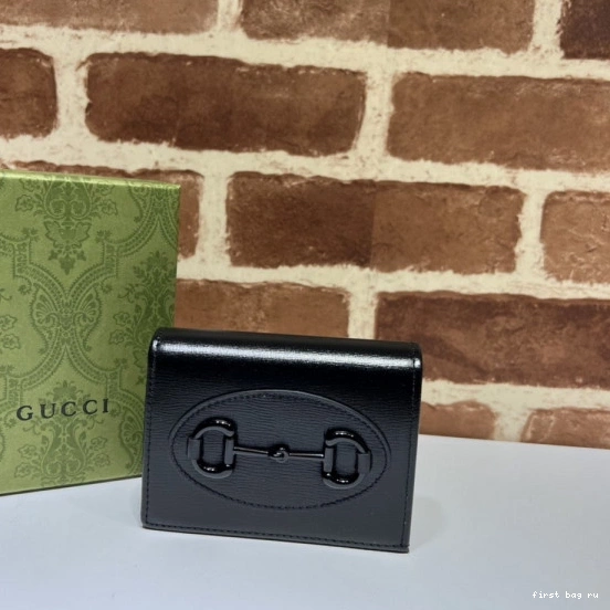 First bag ru wallet card 1955 Gucci Horsebit case 0721